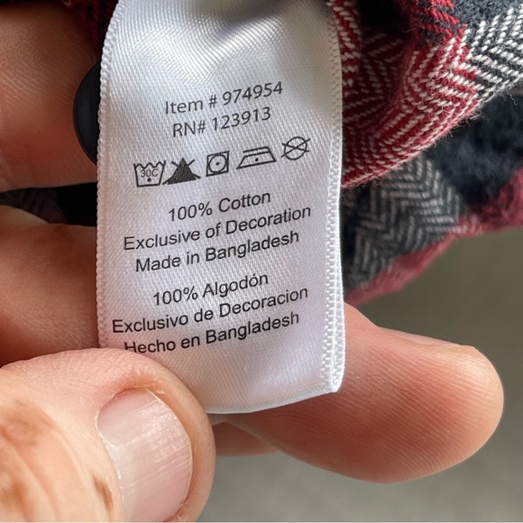 JACHS Flannel Mens Plaid Shirt Medium - Picture 9 of 12